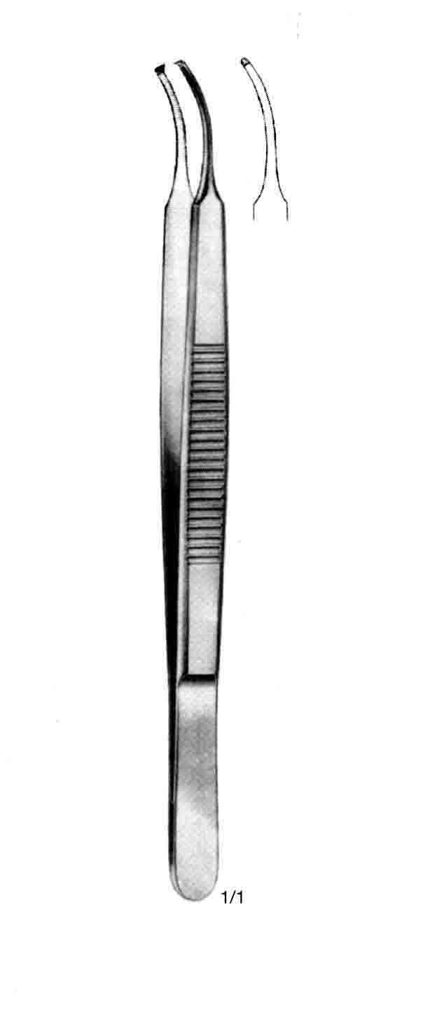 GRAEFE MİKRO PENSET DİŞLİ EĞRİ 100MM